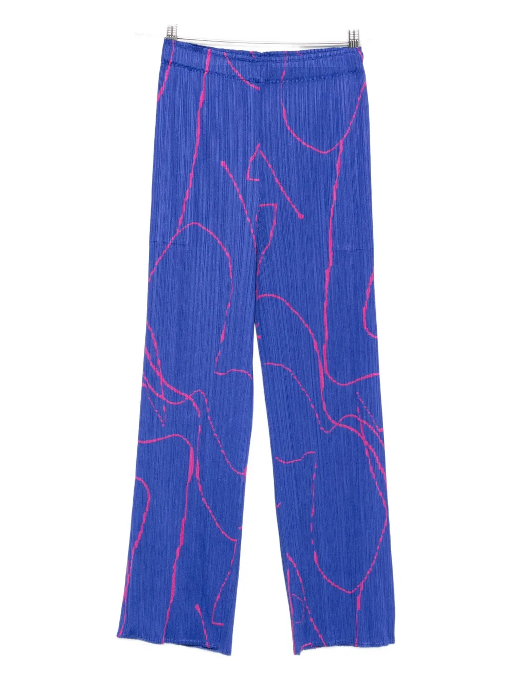 Issey Miyake Pause Pleated Trousers In Blue