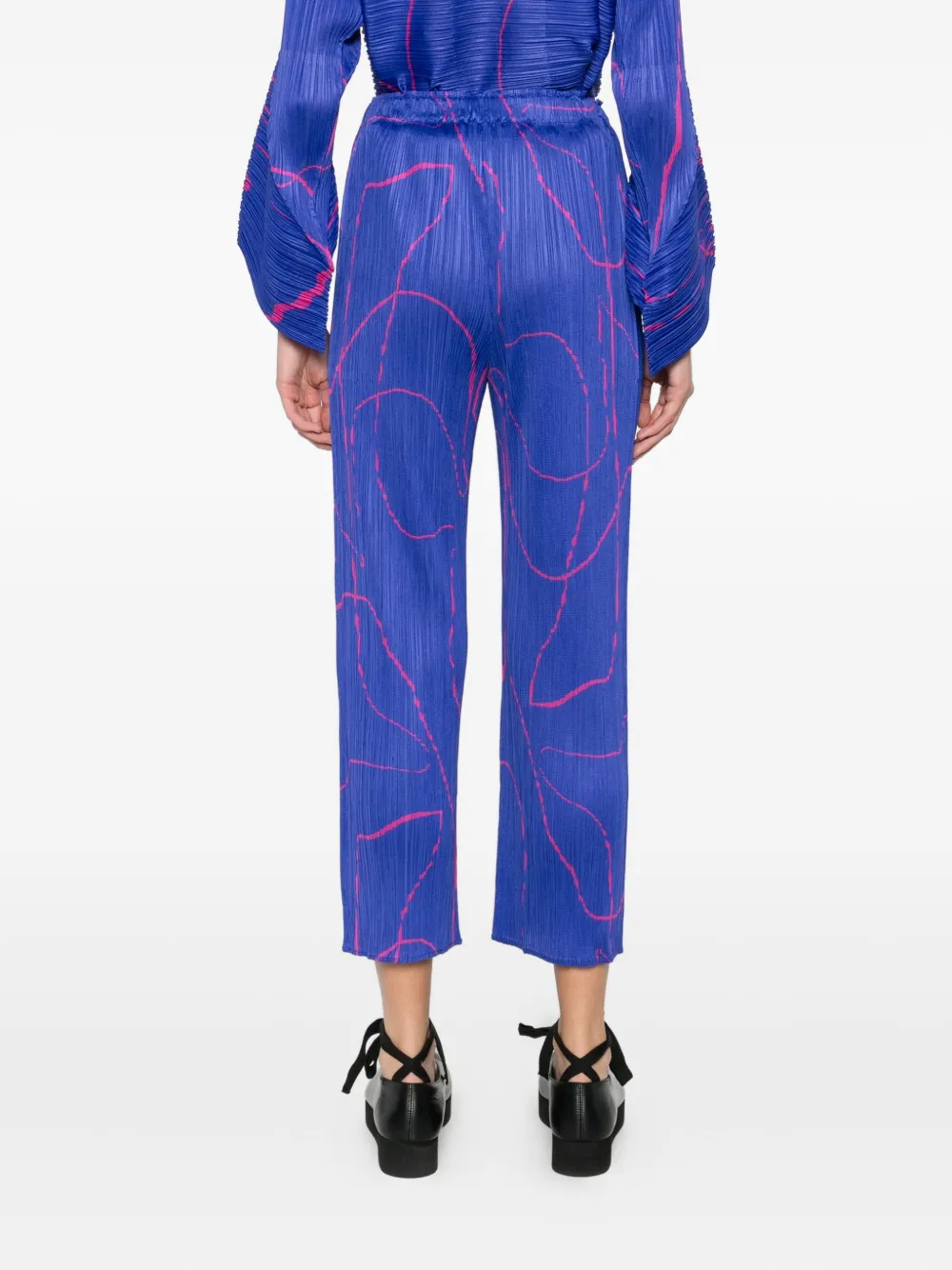 Issey Miyake Pause Pleated Trousers In Blue