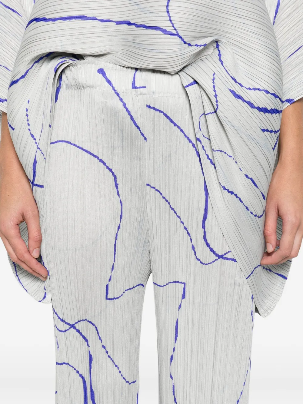 Issey Miyake Pause Pleated Trousers In Gray
