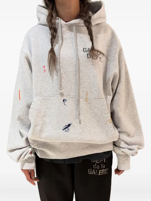 GALLERY DEPT. GD Paint Logo Hoodie | Grey | FARFETCH