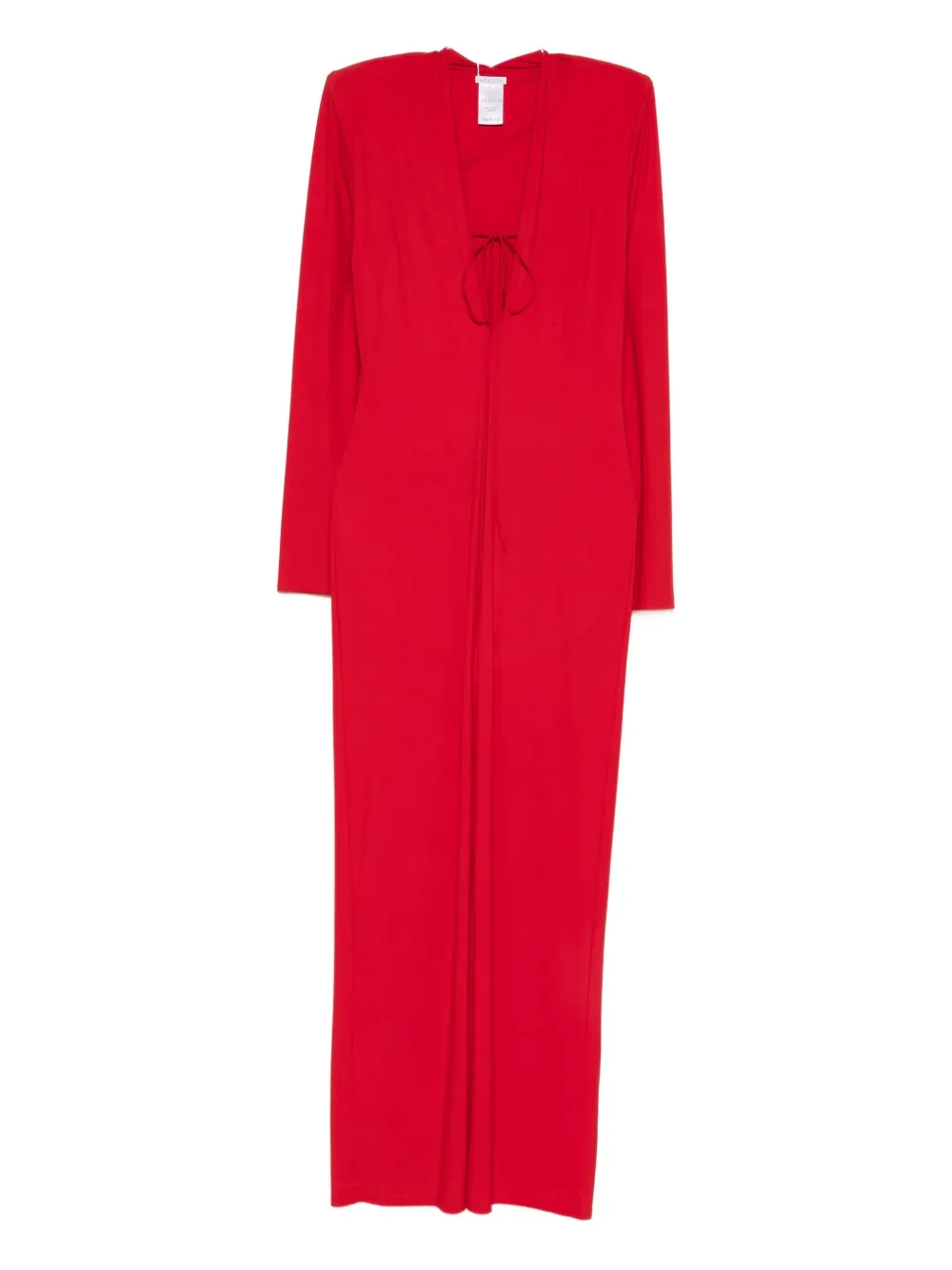 Amazuìn V-neck Maxi Dress In Red
