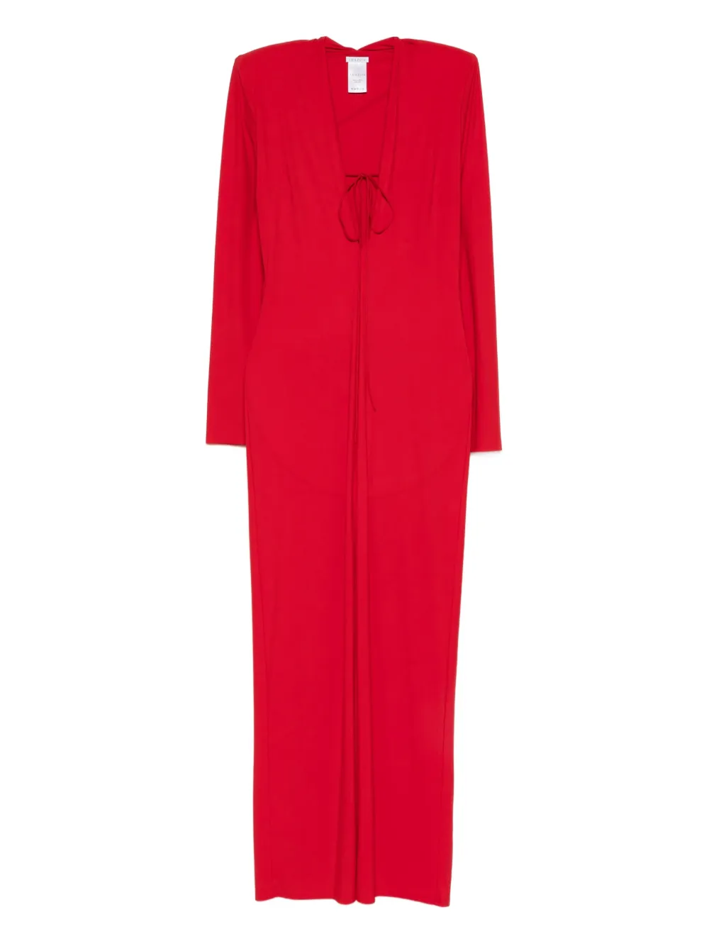 Amazuìn robe longue à col v | rouge | Image 1