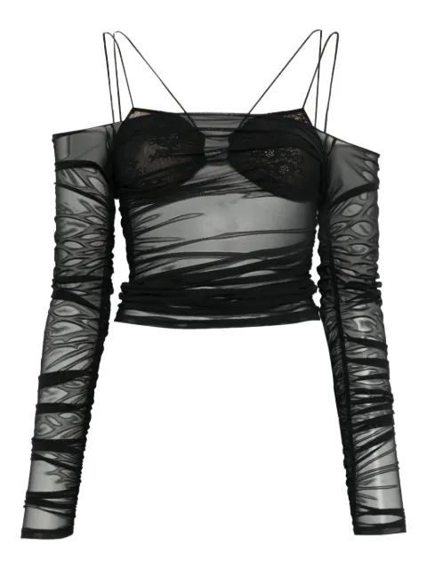 Amazuìn mesh ruched top