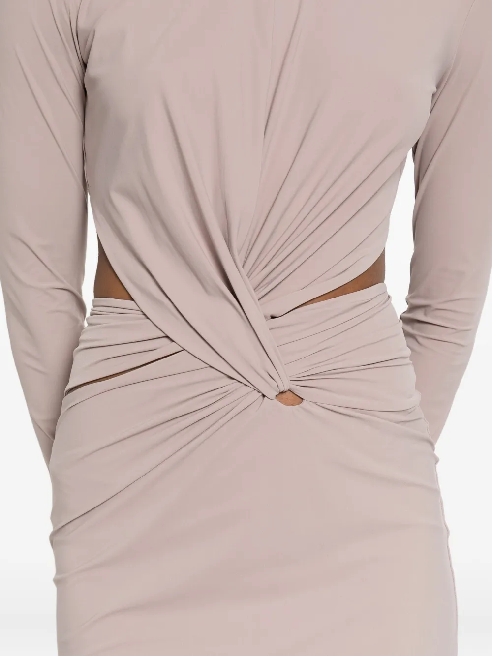 Amazuìn Cut-out Maxi Dress In Neutral