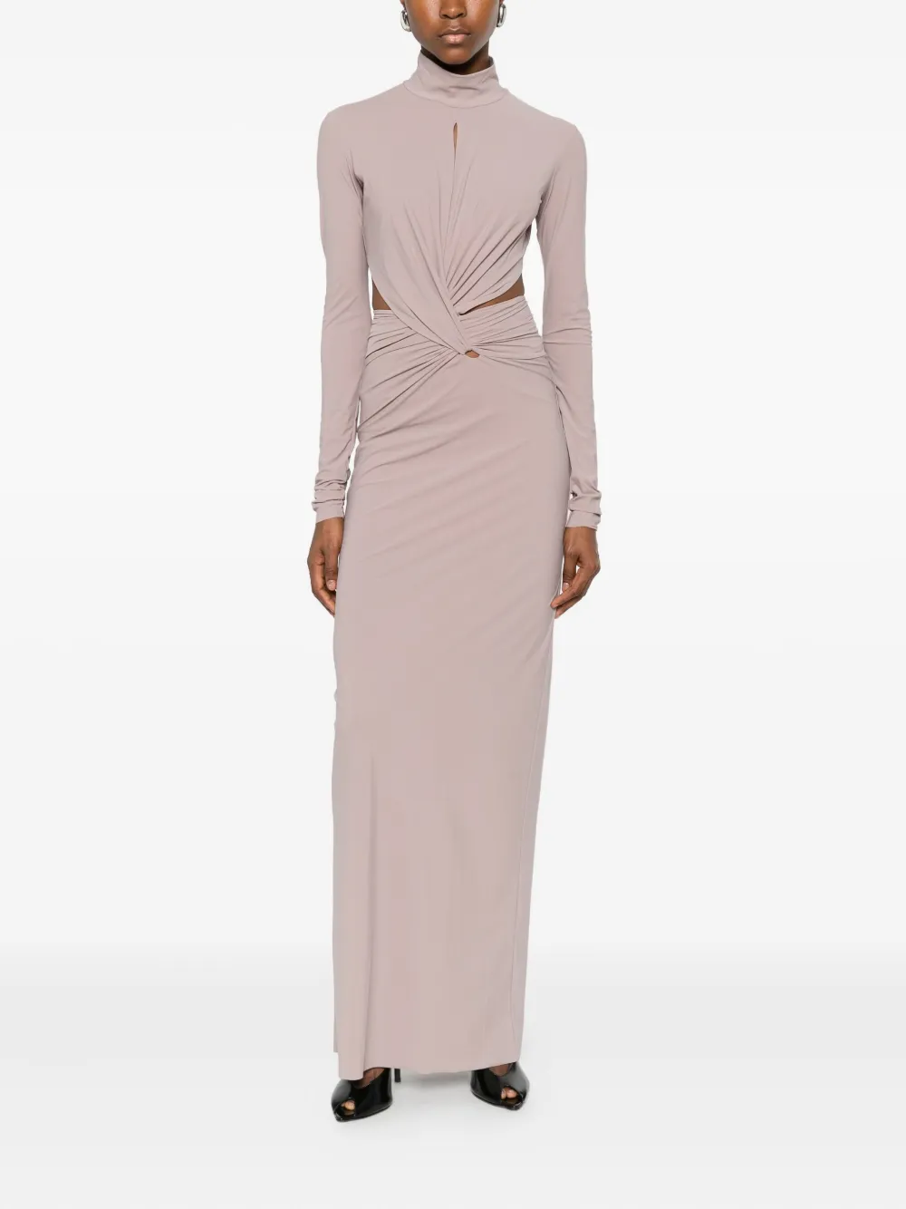 Amazuìn cut-out maxi dress - Beige