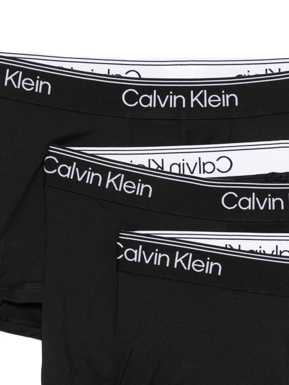 Calvin Klein Drie low-waist boxershorts Zwart
