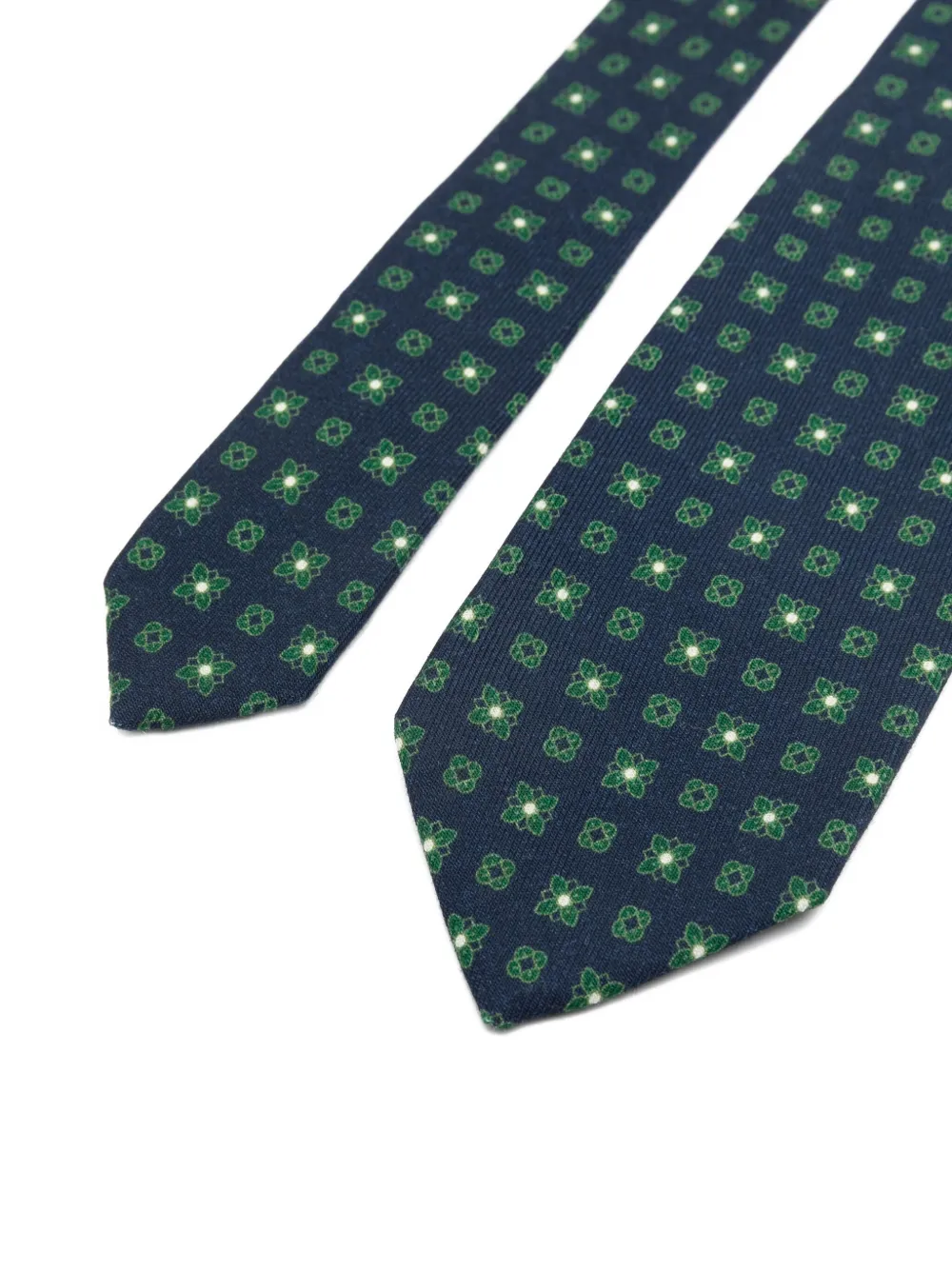 Barba Stropdas met geometrisch patroon Blauw