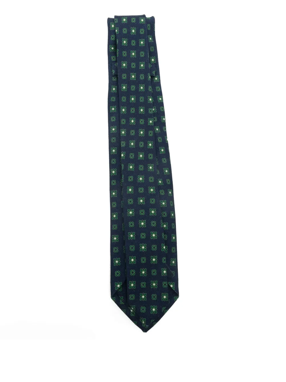 Barba geometric-pattern tie - Blauw