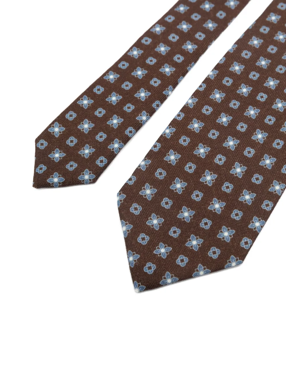 Barba Napoli Patterned Silk Tie In Brown