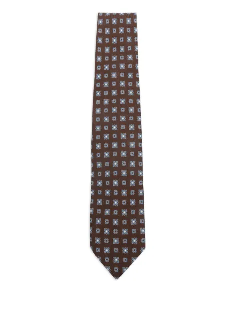 Barba patterned silk tie