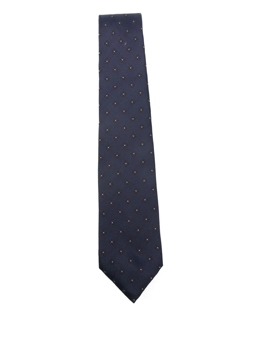 Barba Napoli Floral-pattern Tie In Blue