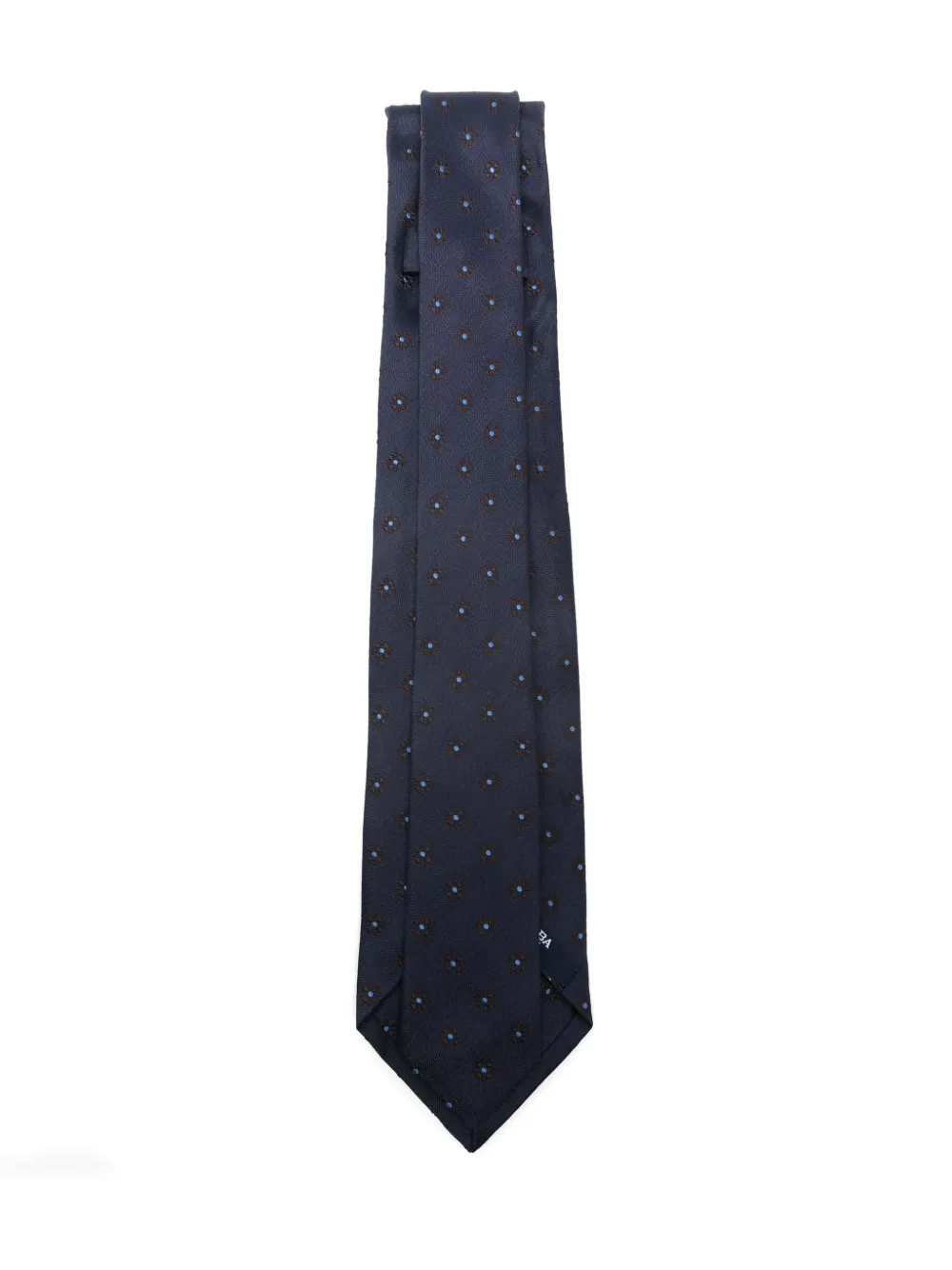 Barba floral-pattern tie - Blauw