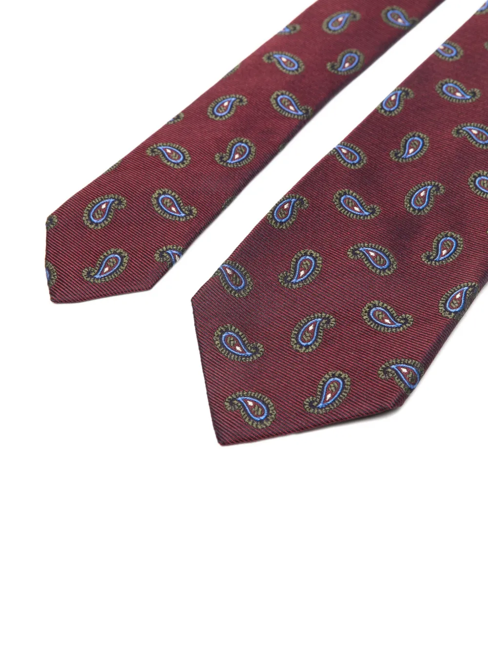 Barba Stropdas met paisley-print Rood