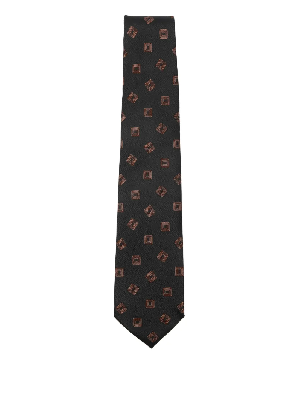 Barba Napoli Geometric-pattern Tie In Green