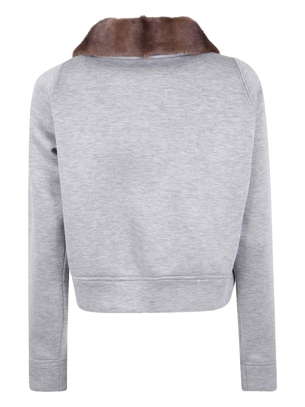 N°21 Fur Collar Zip Jacket In Gray