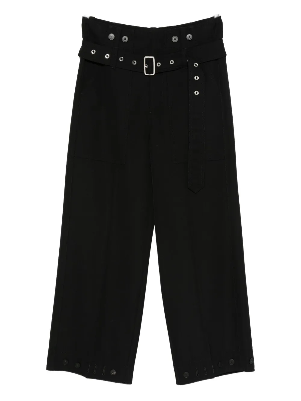 Seafarer belted wide-leg trousers - Nero