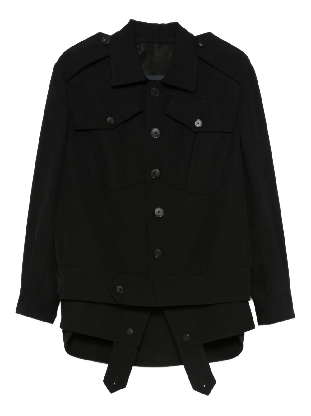 Seafarer chamarra militar con botones | negro | Image 1