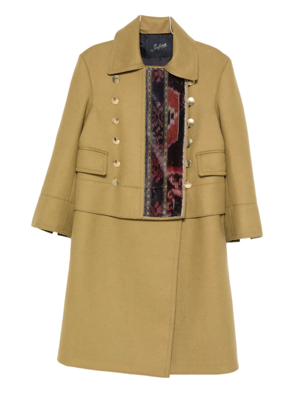 Seafarer buttoned panelled coat | Neutrals | Image 1