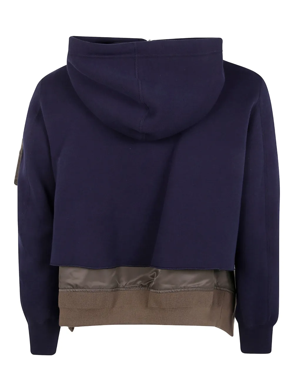 Sacai Zip-up Pocket Hooded Jacket In Blue