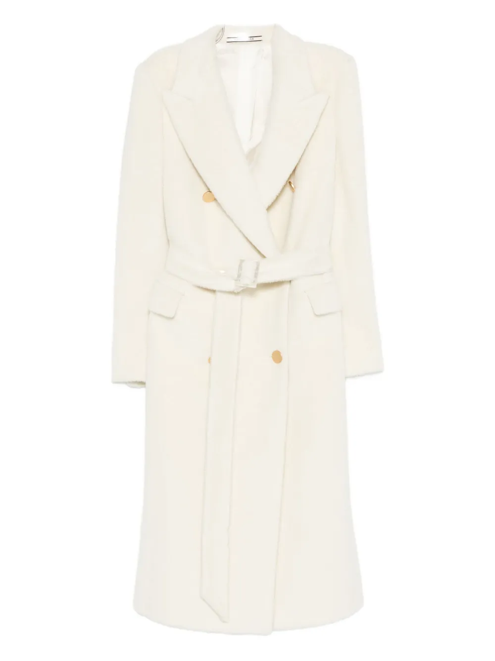 Tagliatore double-breasted belted coat | White | Image 1