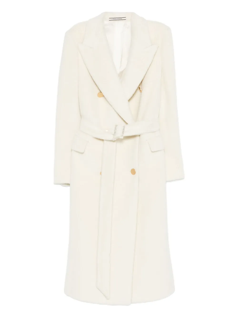 Tagliatore double-breasted belted coat | White | Image 1