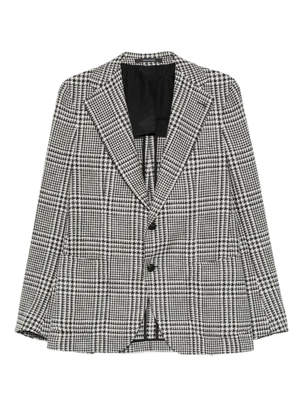 【限定特価】TAGLIATORE チェック柄ジャケット サイズ44/R Tagliatore チェック シングルジャケット | ブラック | FARFETCH JP