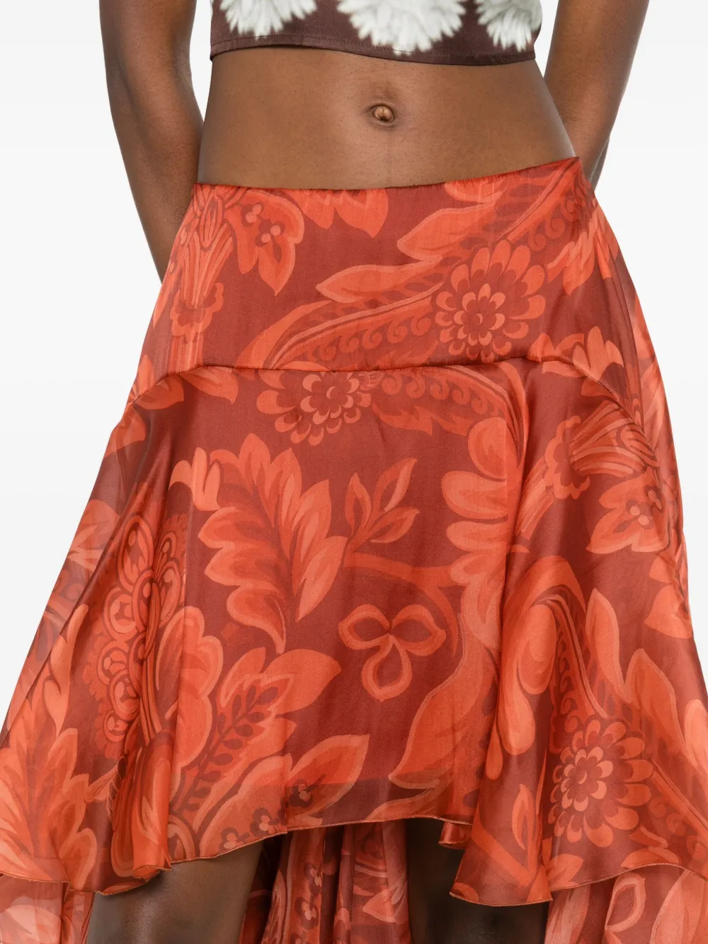 ETRO Rok met ruches Oranje