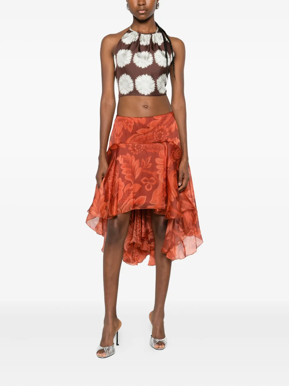 ETRO floral-print ruffled skirt | Asymmetric & Draped Skirts | Image 2