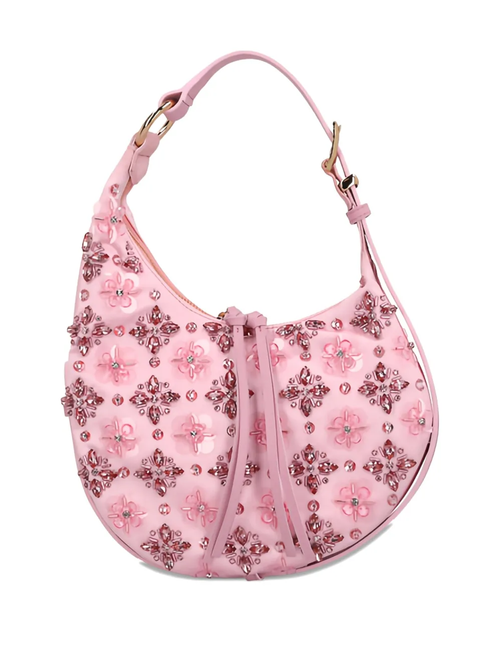Des_phemmes Floral-embellished Shoulder Bag In Green
