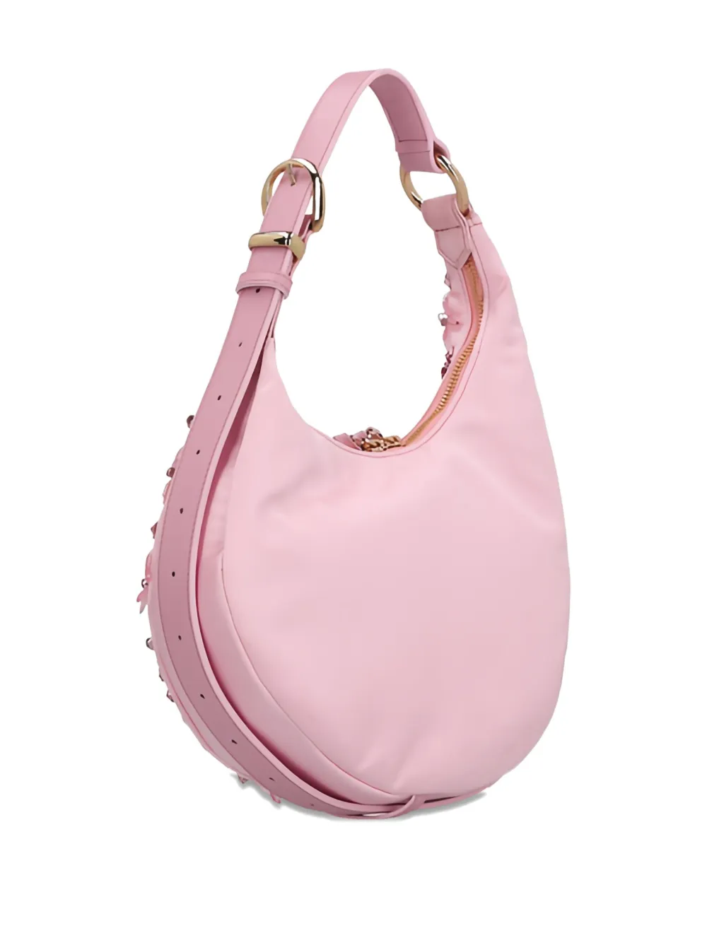 DES PHEMMES floral-embellished shoulder bag - Roze