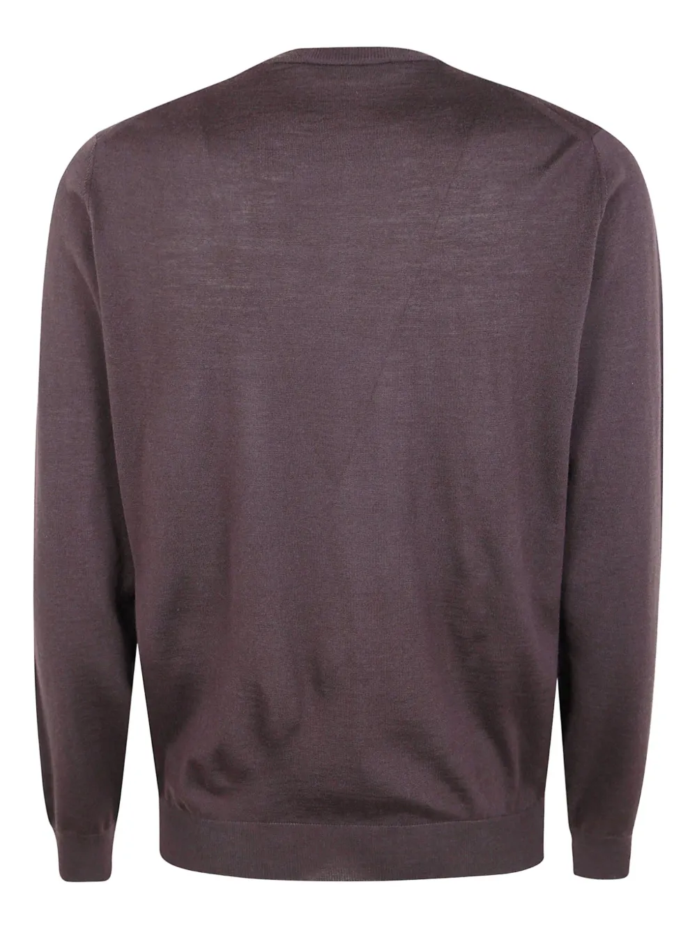 Filippo De Laurentiis Long-sleeve Crew-neck Sweater In Burgundy