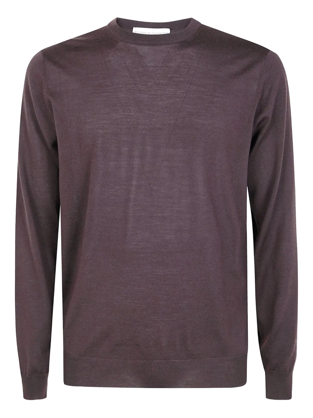 Filippo De Laurentiis Long-sleeve Crew-neck Sweater In Burgundy