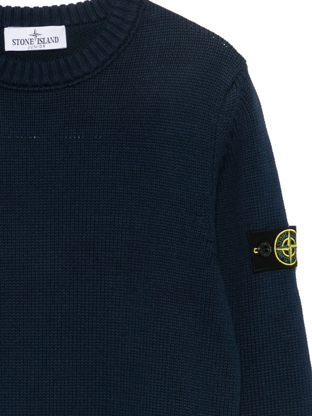 Stone Island Junior Trui met Compass-logopatch Blauw