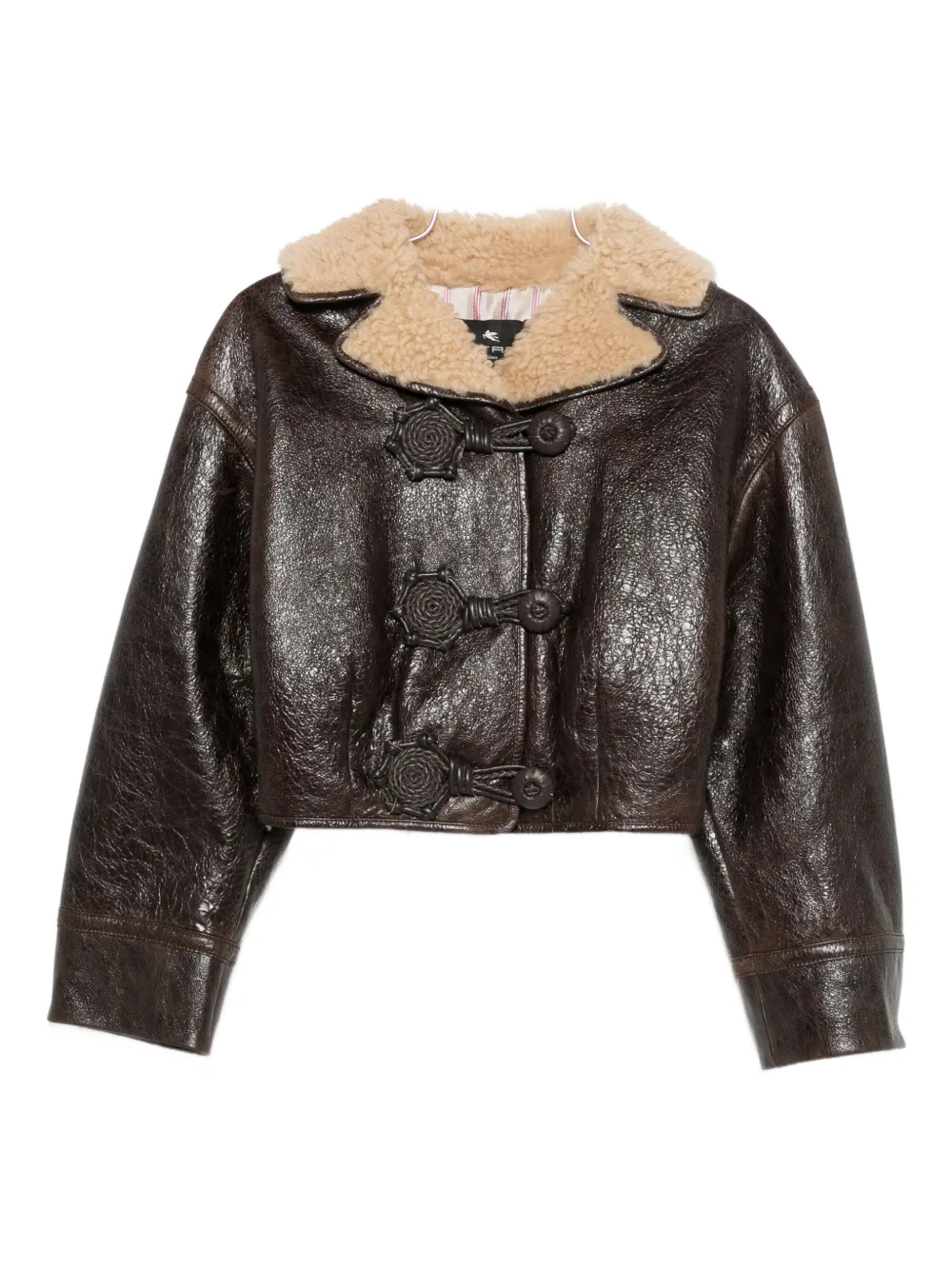 Etro Sheepskin Jacket Featuring Wool Insert In Multi