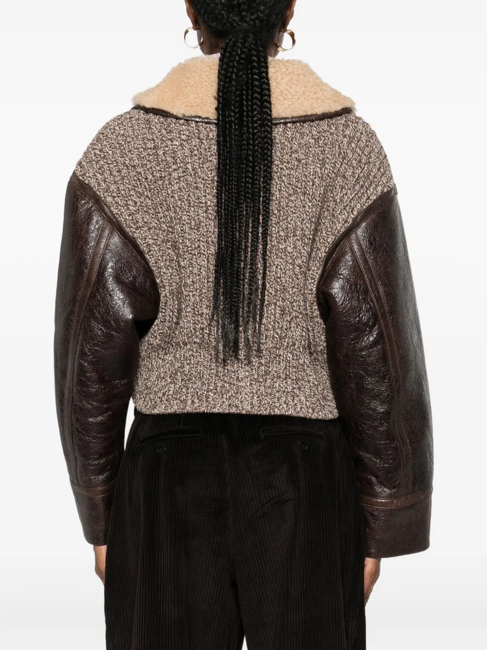 Etro Sheepskin Jacket Featuring Wool Insert In Multi