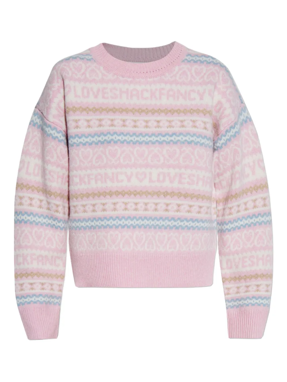 Loveshackfancy Emberly Patterned Sweater In Multi