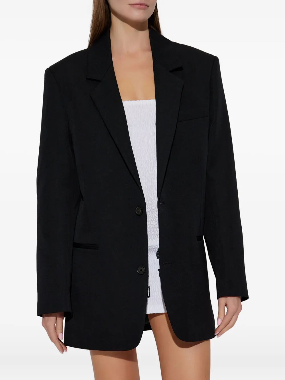 DSQUARED2 Wollen blazer met enkele rij knopen Zwart