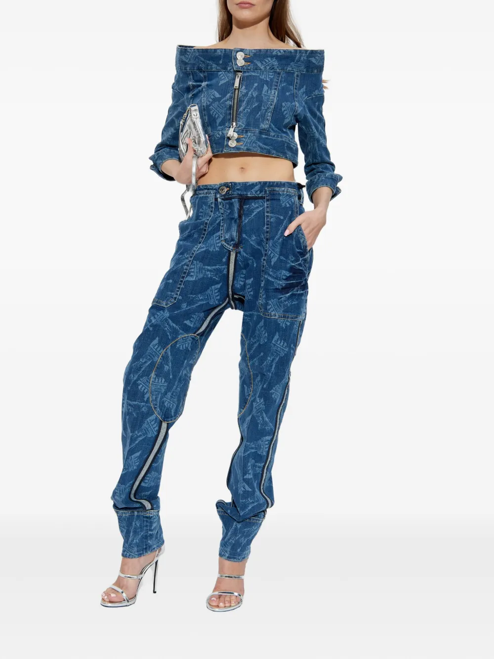 DSQUARED2 x Vaquera off-shoulder zip-fastening jacket | Cropped Jackets | Image 2