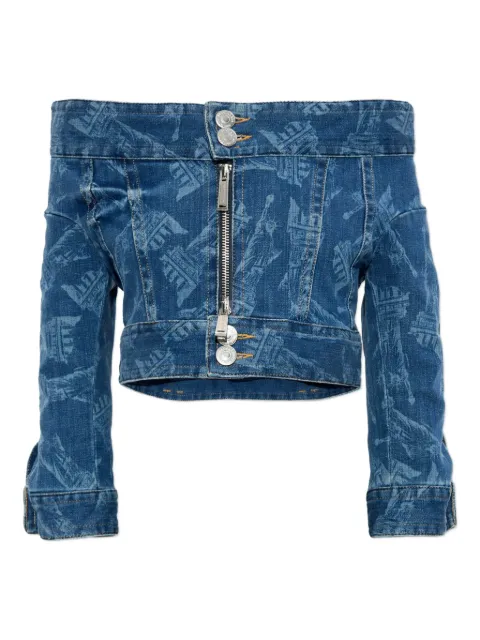 DSQUARED2 x Vaquera off-shoulder zip-fastening jacket