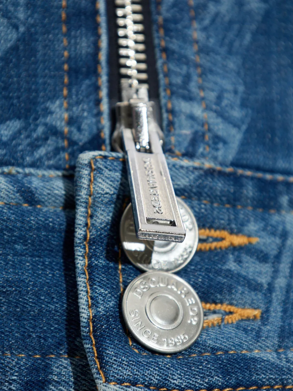 DSQUARED2 x Vaquera off-shoulder jack met ritssluiting Blauw