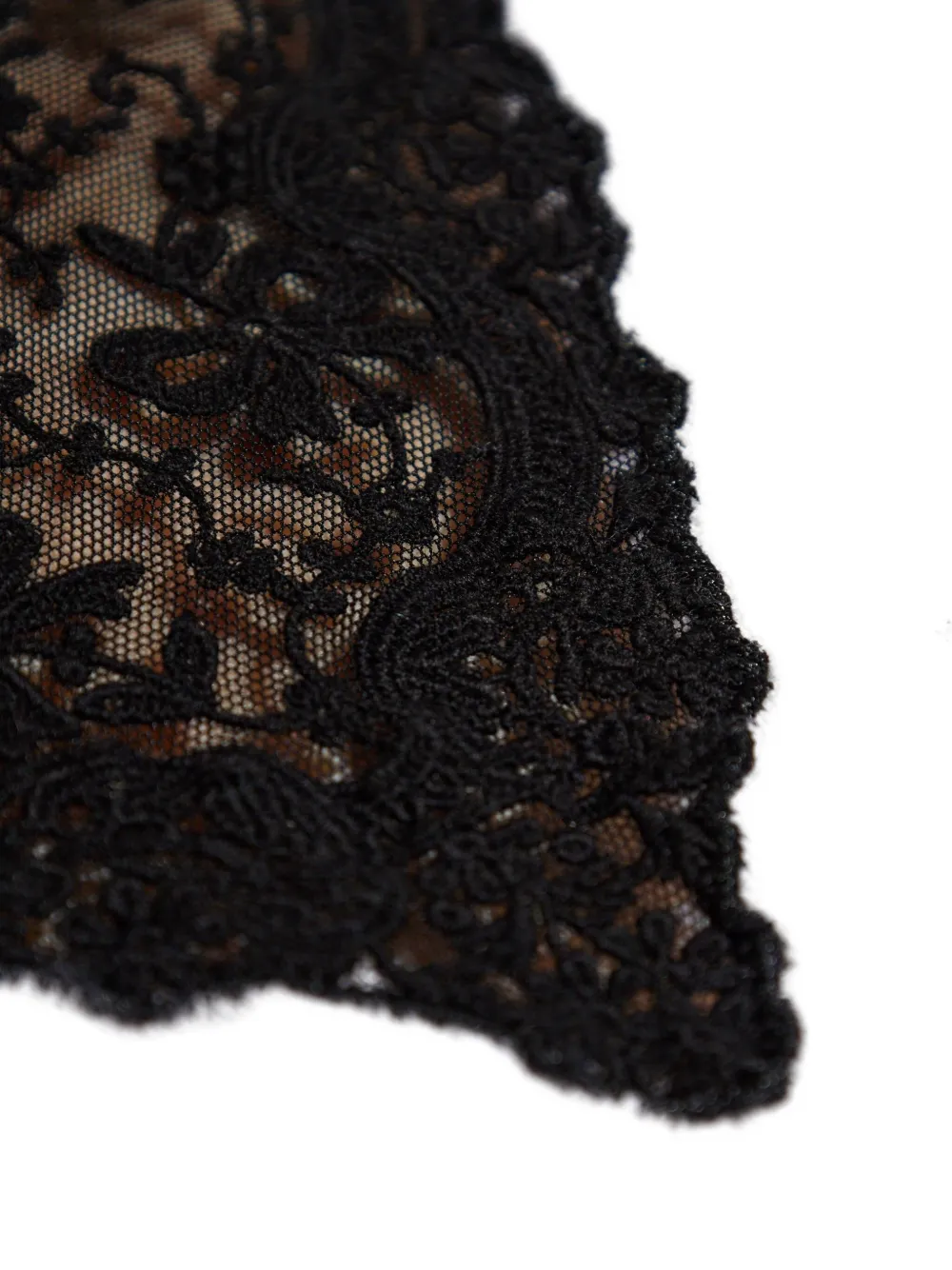 LoveShackFancy Vest met kanten kraag en zak Wit