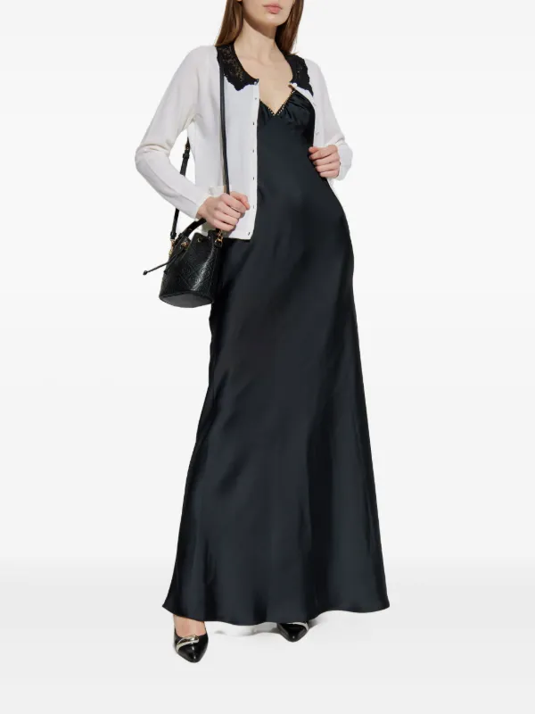 LoveShackFancy Cardigan Com Renda No Bolso | Branco | FARFETCH BR