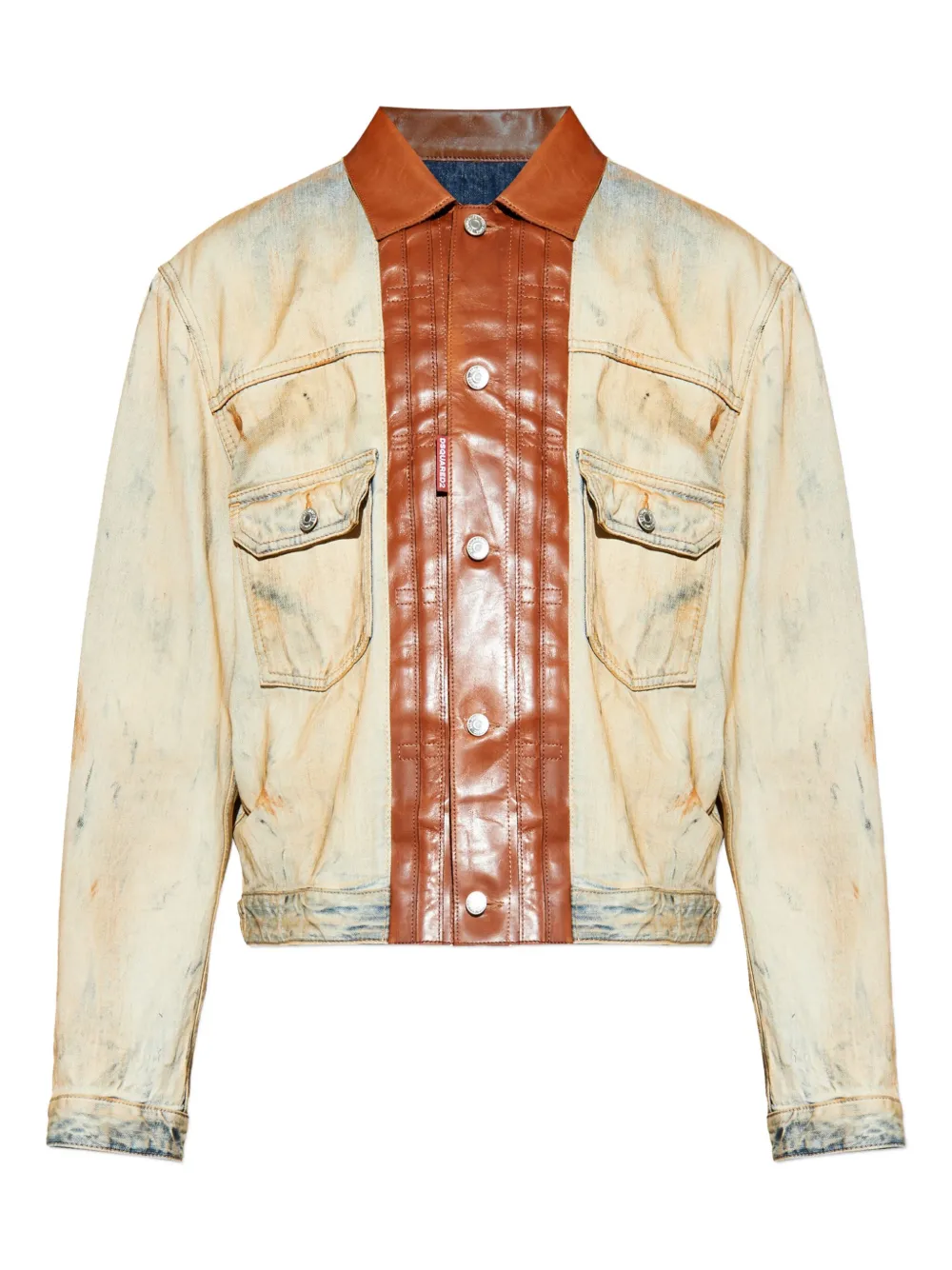 DSQUARED2 leather-panel jacket | Neutrals | Image 1