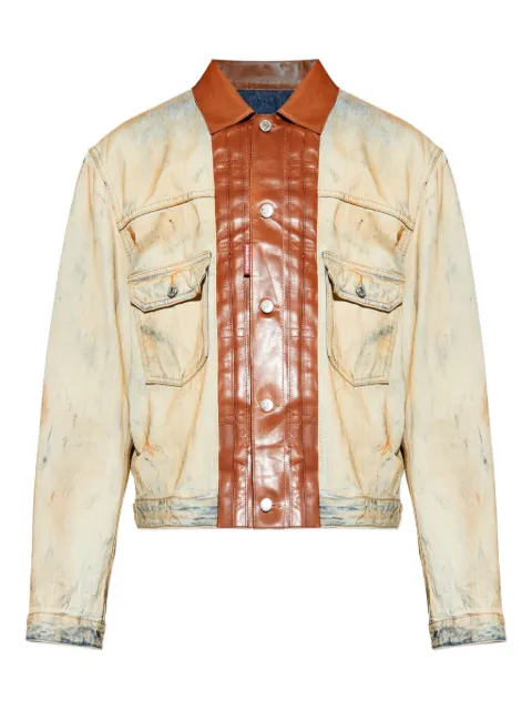 DSQUARED2 veste à empiècements en cuir
