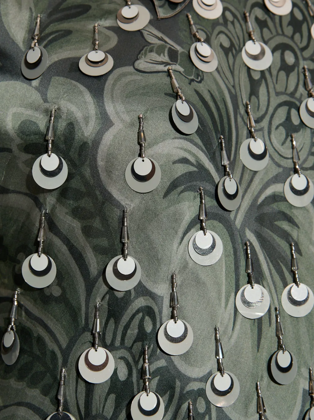 Etro Embellished Floral Blouse In Green