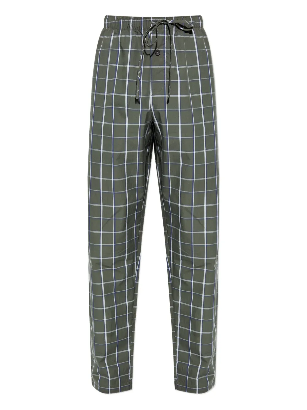 Hanro checked drawstring pyjama | Green | Image 1