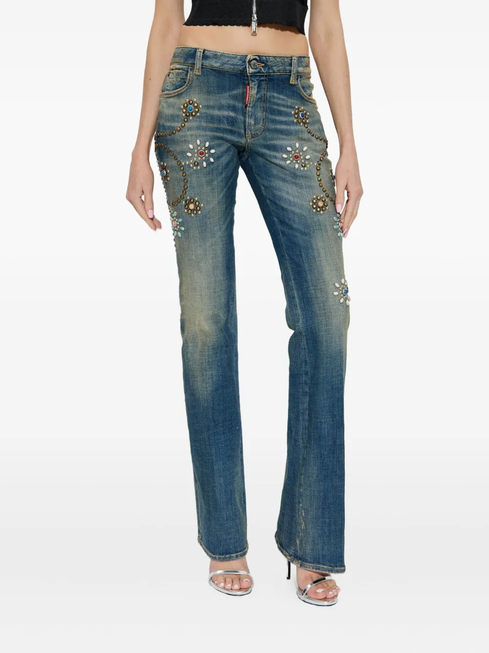 Dsquared2 Jeans With Belt Loops In Blue