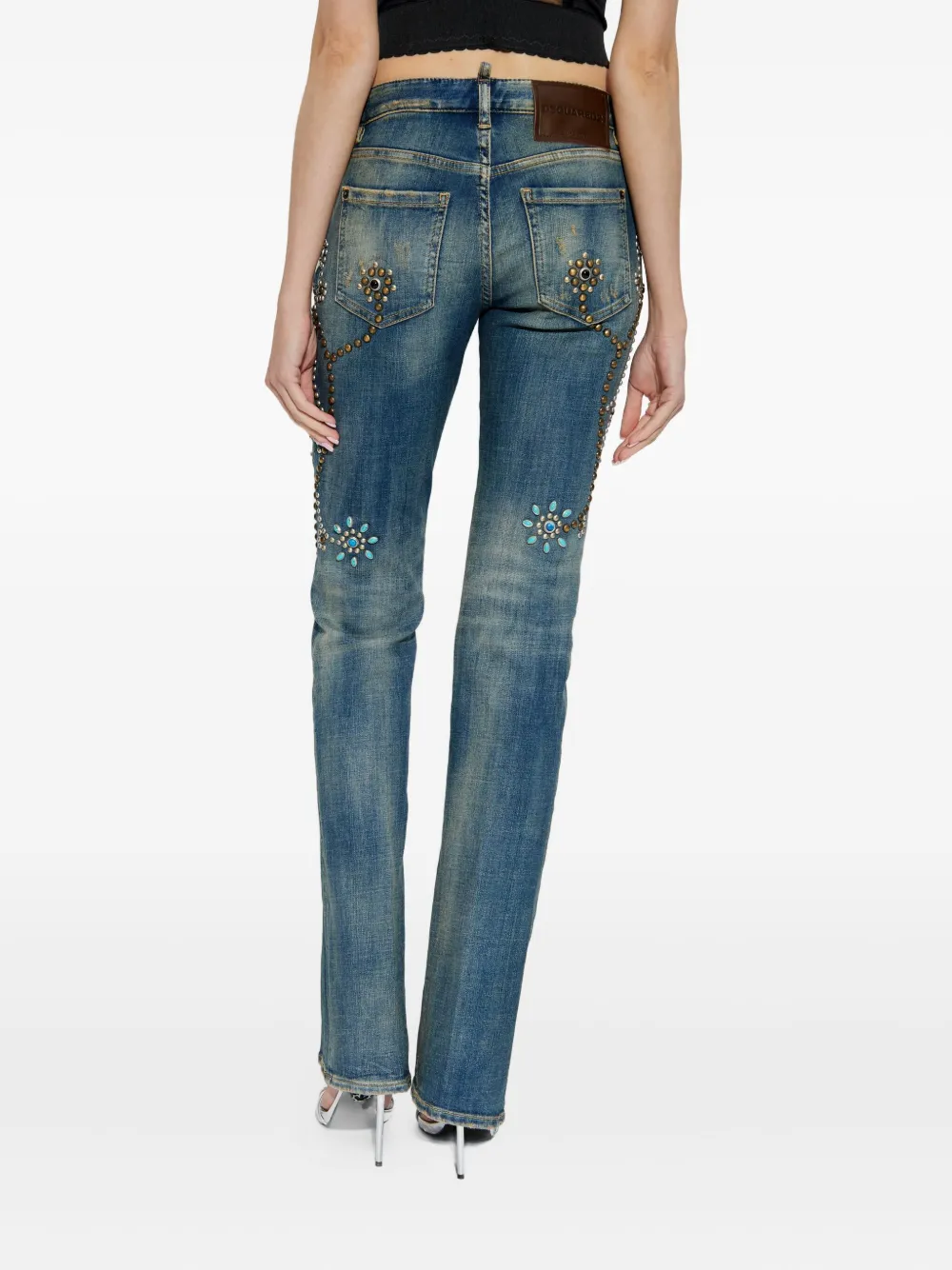 Dsquared2 Jeans With Belt Loops In Blue