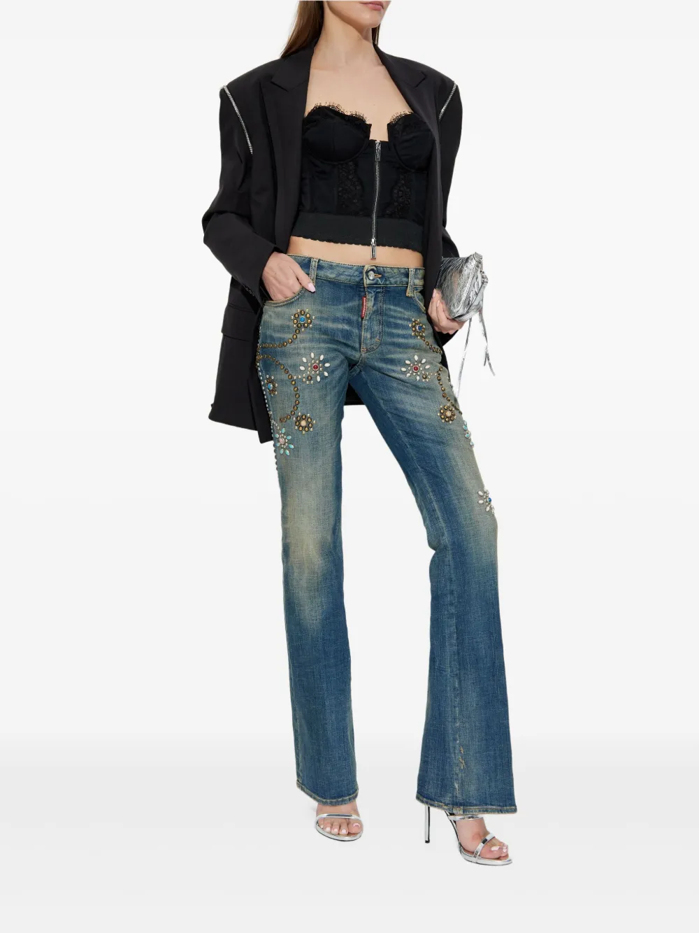 DSQUARED2 Verfraaide jeans - Blauw