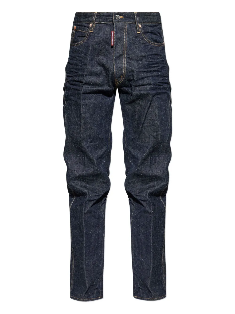 DSQUARED2 button fastening ruched trousers | Blue | Image 1